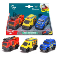 Set de 3 ambulanțe SOS Mikro 9cm - Dickie Toys