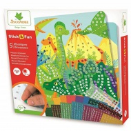 Set de creare imagini mozaic cu dinozauri Sycomore StickN Fun