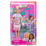 Set de joacă Barbie carieră dentistă cu păr blond - Mattel