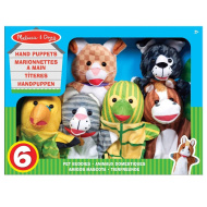 Set de marionete cu 6 animale domestice - Melissa &amp; Doug