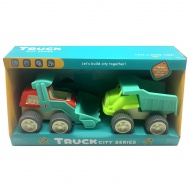 Set de mașini de construcții City Truck: basculantă și încărcător frontal