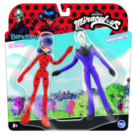 Set figurine Bend-ems Miraculous 2 bucăți, Buburuza vs. Hawk Moth