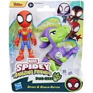 Spidey și prietenii săi uimitori: Set de figurine de acțiune Păianjen și Goblin Dino-Pânză - Hasbro