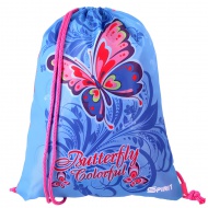 Spirit: Sac de gimnastică cu fluturi, sac sportiv 33x47cm