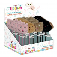 The Littlies: Creion cu cap de animal moale, diverse modele, 1 buc.