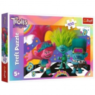 Trolls: Împreună cu banda puzzle de 100 de piese - Trefl