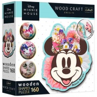 Wood Craft: Disney - Minnie Mouse stilizată cu 160 de piese de puzzle premium din lemn - Trefl