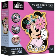 Wood Craft Junior: Lumea lui Minnie Mouse din lemn puzzle 50 piese - Trefl