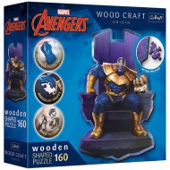 Wood Craft: Marvel Avengers - Thanos pe tron 160 de piese premium din lemn puzzle - Trefl