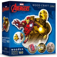 Wood Craft: Marvel Răzbunătorii - Iron Man puzzle premium din lemn de 160 de piese - Trefl