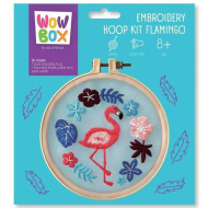 WowBox: Set de broderie cu model de flamingo