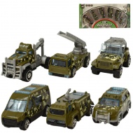 Army Die-Cast: Set de 6 bucăți mașini militare