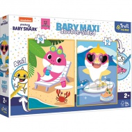 Baby Shark cu două fețe 4 in 1 Baby Maxi puzzle 2x10 bucăți - Trefl