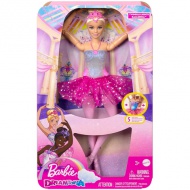 Barbie®: Balerina curcubeu strălucitoare cu păr blond și lumini - Mattel