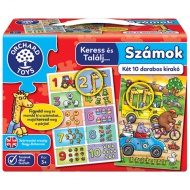 Caută și găsește... Numere 2x10 bucăți puzzle educativ (limba maghiară)