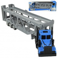 City Truck: Camion de transport auto albastru 22cm