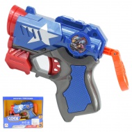 Cool Soft Bullet Gun: Pistol mic cu cartușe de culoare albastră 14cm