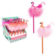 Creion grafit flamingo pompon 1 bucată