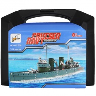 Cruiser Navy set jucărie de construcție metal 514 bucăți set în valiză