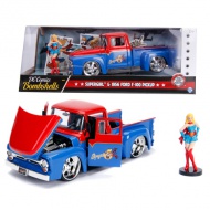 DC Comics Bombshells - Supergirl: 1956 Ford F-100 Pickup model mașină metal 1/24 - Simba Toys