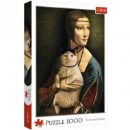 Doamnă cu pisica 1000 bucăți puzzle - Trefl