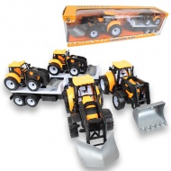 Engineering Truck: Set tractor din 2 părți cu remorcă și utilaj 46cm