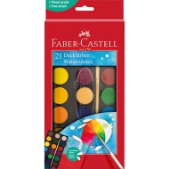 Faber-Castell: Acuarelă 21 bucăți set cu discuri de 30mm