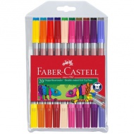 Faber-Castell: Set marker 10 bucăţi cu două vârfuri