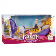 Fantasy Carriage trăsură de poveste deschisă cu cal și păpușă