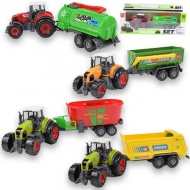 Farm Set: Tractor agricol cu ​​remorcă în patru versiuni 22cm