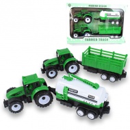 Farm Truck: Set tractor verde din două părți cu remorcă