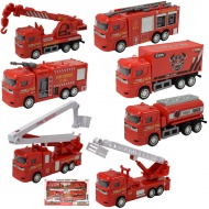 Fire Engine: Set 7 bucăți masini de pompieri cu certificat de pompieri