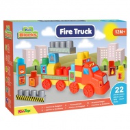 Fire Truck pompoieri set cuburi de construcții 22 bucăți