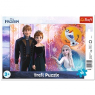 Frozen 2: Amintiri fericite puzzle cu ramă 15 bucăți - Trefl