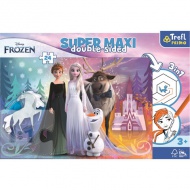 Frozen SuperMaxi cu două fețe 3 in 1 puzzle 24 bucăți