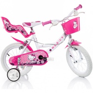 Hello Kitty alb-roz bicicletă de mărime 14