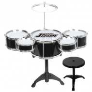 Jazz Drum 6 părți jucărie echipament tobă cu scaun pe stand