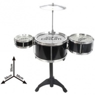 Jazz Drum stand 4 părți culoarea neagră set jucărie