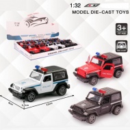 Jeep Wrangler de poliție model auto din metal mai multe variante 1/32