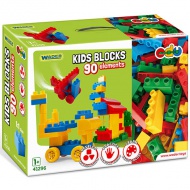 Kids Bloks blocuri de construcții 90 bucăți set - Wader