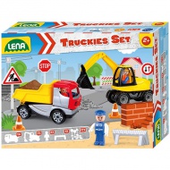 LENA: Truckies renovare drum set de joacă cu figurine 23 bucăți