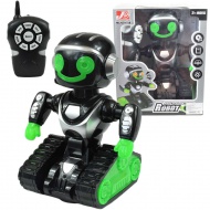 MacroBot interactiv cu telecomandă culoarea negru-verde, efecte de sunete și lumini 20cm