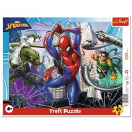 Marvel: Spider-Man curajos 25 bucăți puzzle cu ramă - Trefl