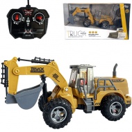 Mașină de lucru excavator cu telecomandă RC cu efecte de lumină la scară 1/30 24 cm