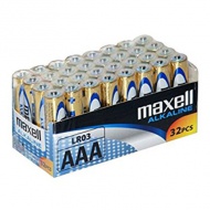 Maxell: Baterie alcalină 1.5V AAA LR03 pachet de 32 bucăţi în folie