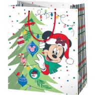 Mickey Mouse pungă cadou dimensiune uriașă model Crăciun 40x56x20cm