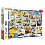 Minions Colecție de fotografii nebună 500 bucăți puzzle - Trefl