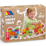 Molto: Nature Happy Train lemn tren cu elemente de construcție set de joacă