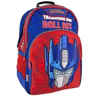 Must... Transformers Ready for Battle trei compartimente rucsac, ghiozdan rotund 32x18x43cm