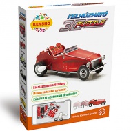 Oldtimer maşină roşie 3D puzzle